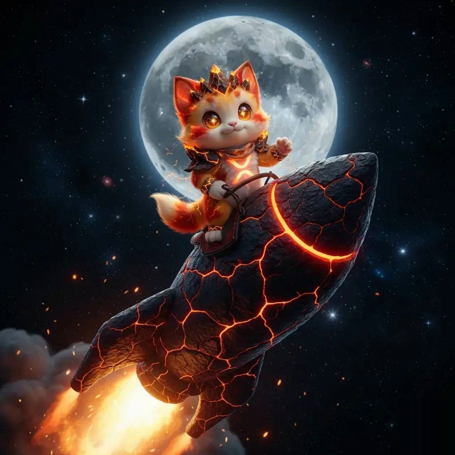 NEXY on the lava rocket